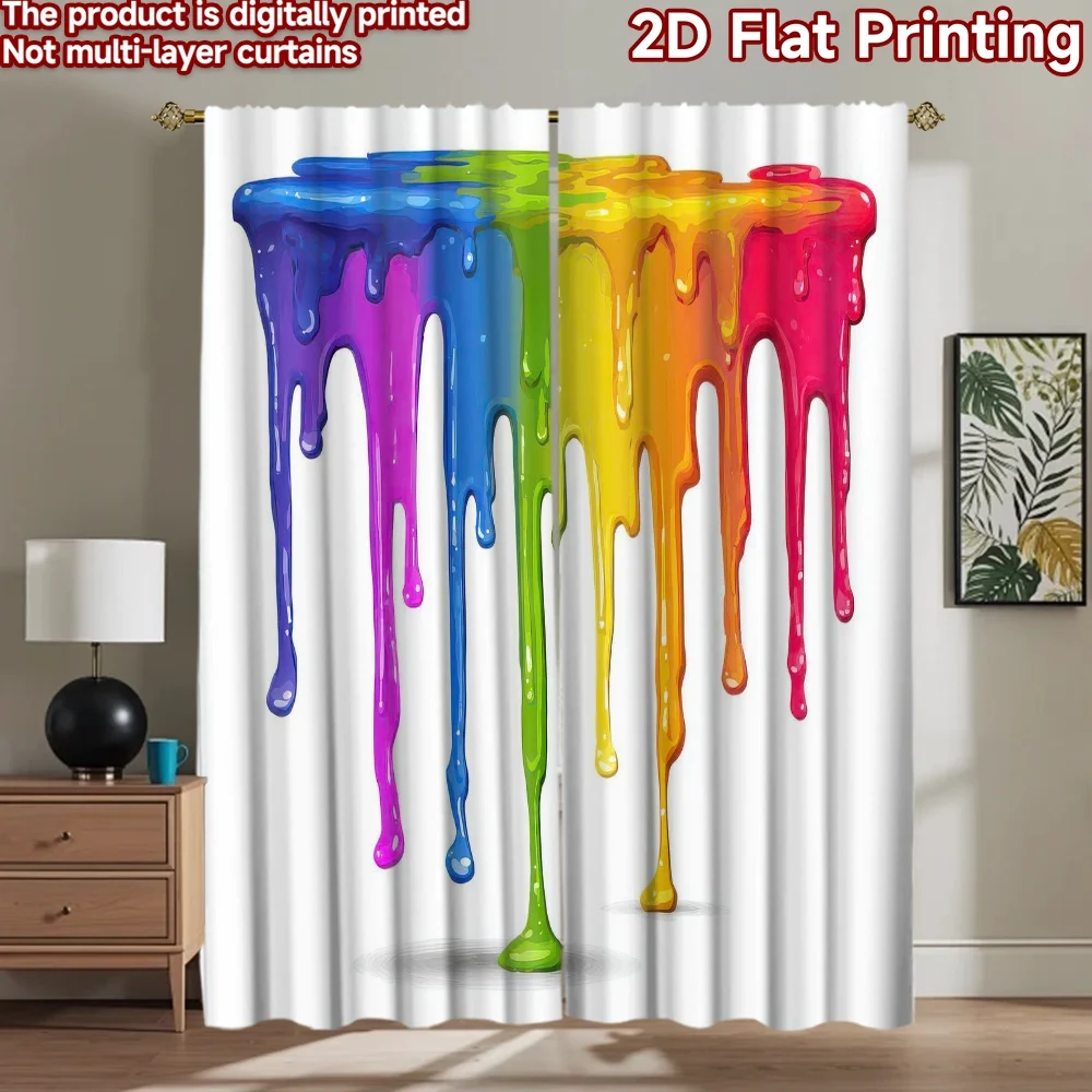 

1pc 2D flat Photography Backdrop Popular Backdrop Colorful Paint Drips 100% Polyester Festive Wall Decor Perfect for Indoor