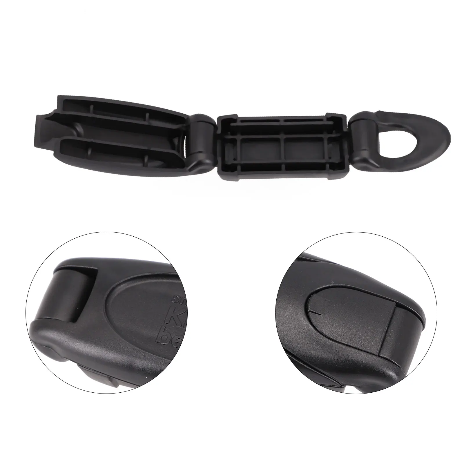 New Easily Install Practical Belt Buckle Clips Black Comfortable Soft 8.8*3.5cm Auto Parts PP Plastic Replacement