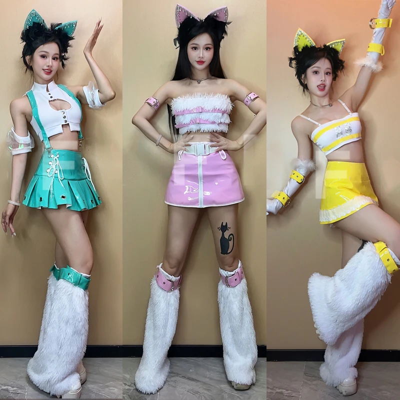 

Bar Nightclub DS DJ Pole Dance Clothing Women Jazz Dance Costume Group Kpop Outfits Cosplay Stage Performance Rave Wear XS9974