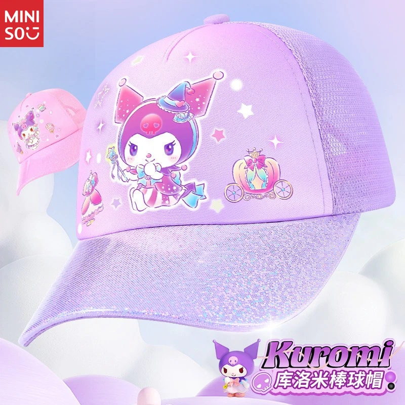 

Miniso Children's Hat Girl Treasure Spring and Autumn Summer Cap Baseball Thin Girl Cute Sun Protection Outdoor