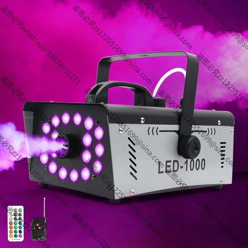 Suitable for Remote Control 18 LED1000W Stage SmokeMachine Halloween SmokeMachine Spray Machine Hood Atomizer