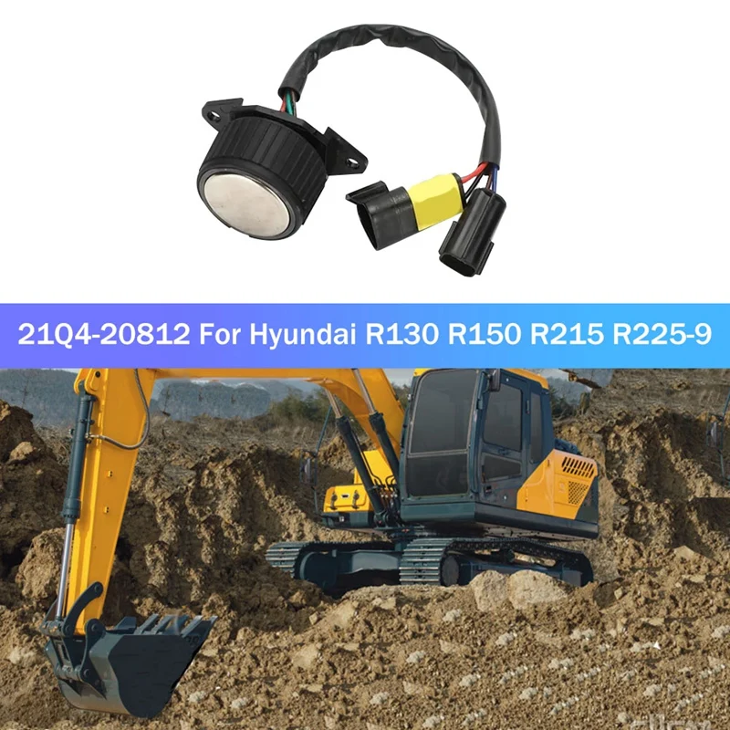 NEW-Excavator Parts 21Q4-20812 For Hyundai R130 R150 R215 R225-9 Throttle Knob Switch Controller (Double Plug)