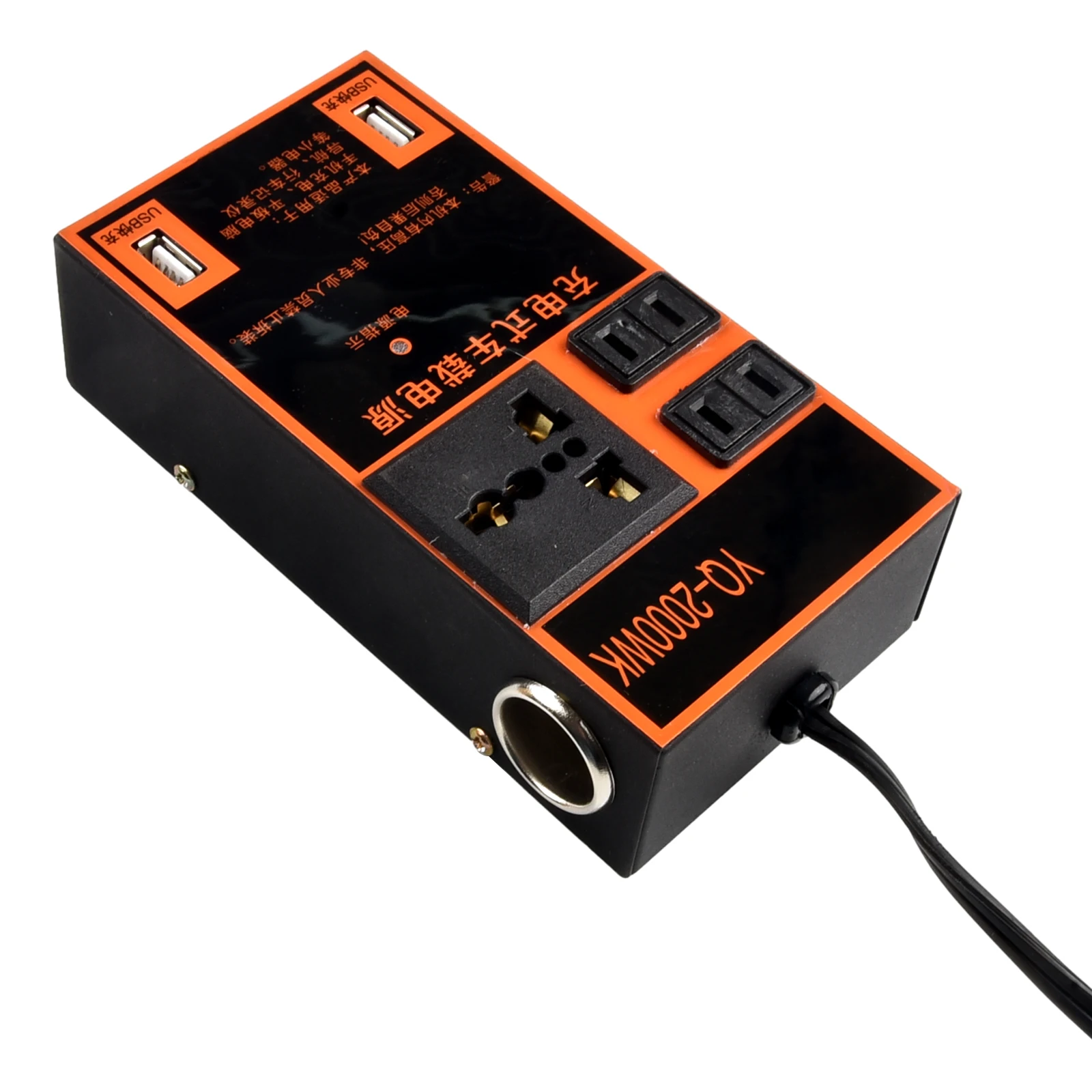 Socket Charger Car Inverter ABS Internal Fuse Rated Power1500W Car Accessories Replacement Socket Charger Car Inverter