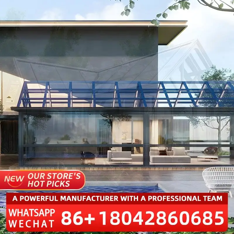 

Free Standing All Season Double Glass Aluminium Frame Sunroom Patio Roof Conservatory for Sale Ideal for Outdoor UK US sunroom