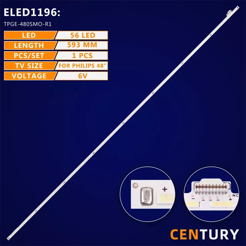 10kit LED backlight strip TPGE-480SMO-R1 for Philips  48PFS8159/12 ,TPT480LS-HJ03