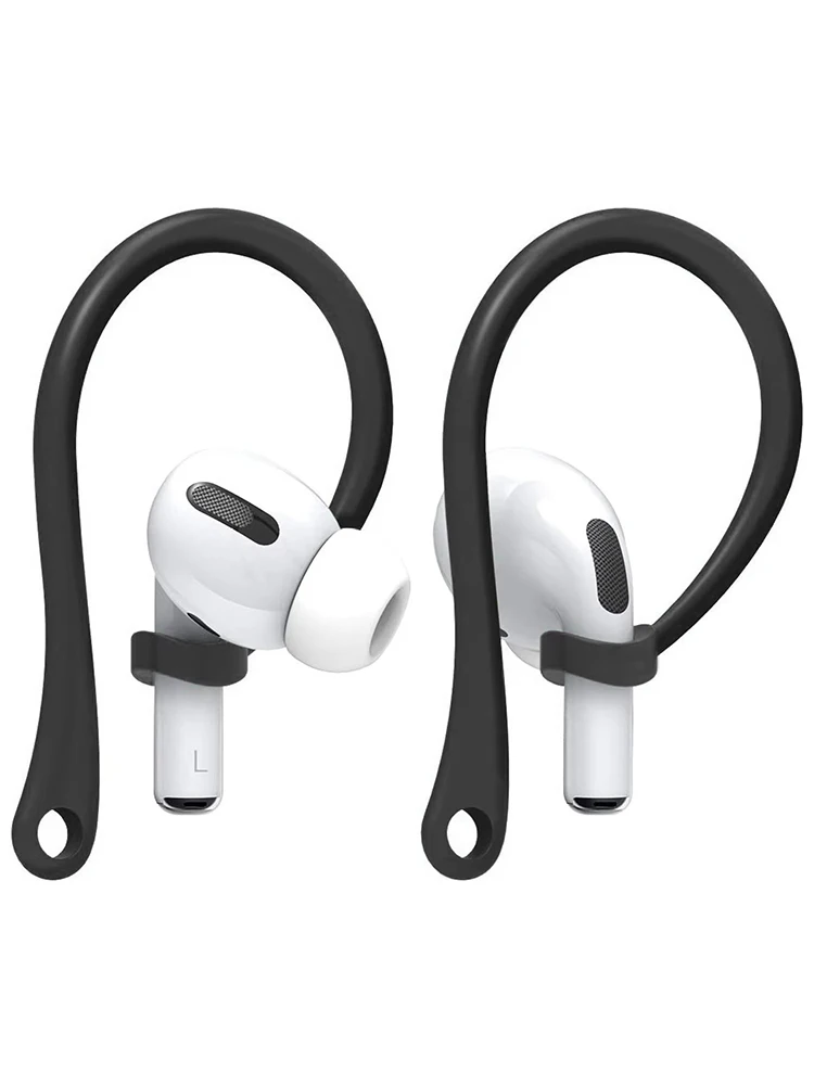 1 paire d'attaches d'oreille anti-perte pour Apple AirPods 1 2 3 4, attaches d'oreille en silicone anti-chute pour Airpods Pro, écouteurs sans fil