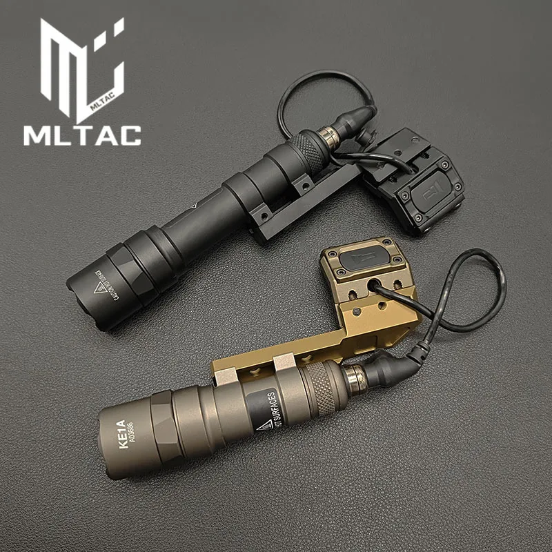 Tactical Surefir M300B M600B Airsoft Flashlight Offset Mount Base Scout Rifle Weapon Gun Light UN ModButton Switch Fit 20mm Rail