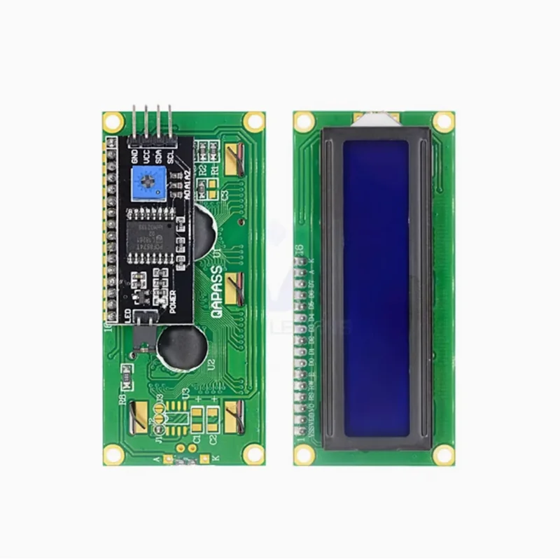 Écran LCD bleu/jaune vert 1602A IIC/I2C, 5V, avec module d'affichage rétro-éclairé, 1 pièce