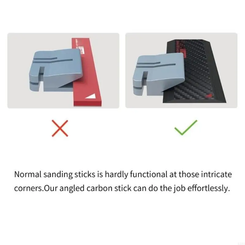 Carbon Fiber Sanding Board Plate Comfortable Grip for Detailed Finishing in Automotive Surfaces Treatments and Crafting