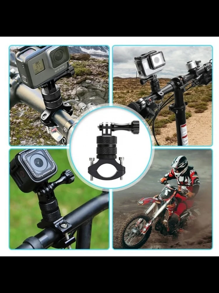 AliExpress VBESTLIFE High Strength Bike Camera Handlebar Mount for DJI Hero Aluminum Alloy Bike Camera Stable Fixing Bracket Clamp Black for DJI Hero