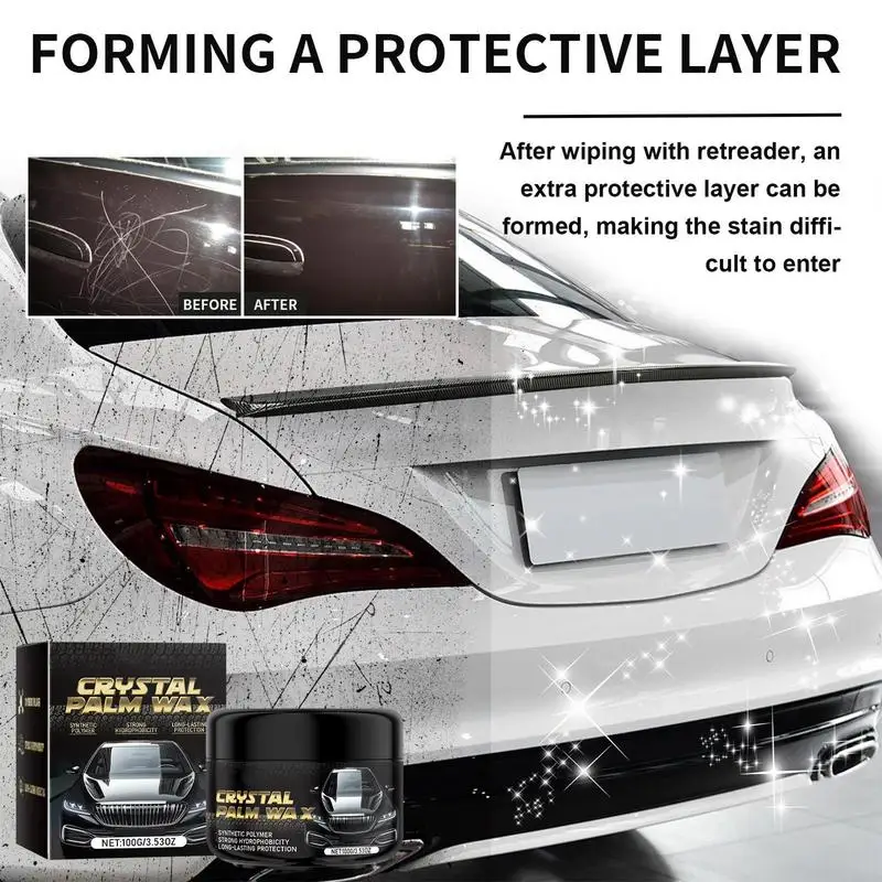 

Car Scratch Repair Wax Super Hydrophobic Car Deep Scratch Remover For Lasting Shine Car Scratch Repair Kit Wipe & Sponge