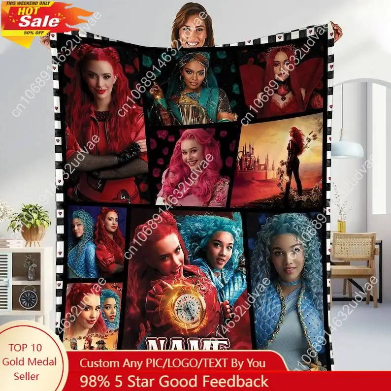 Descendants The Rise of Red Blanket Descendants Blanket Villains Descendants Custom blankets