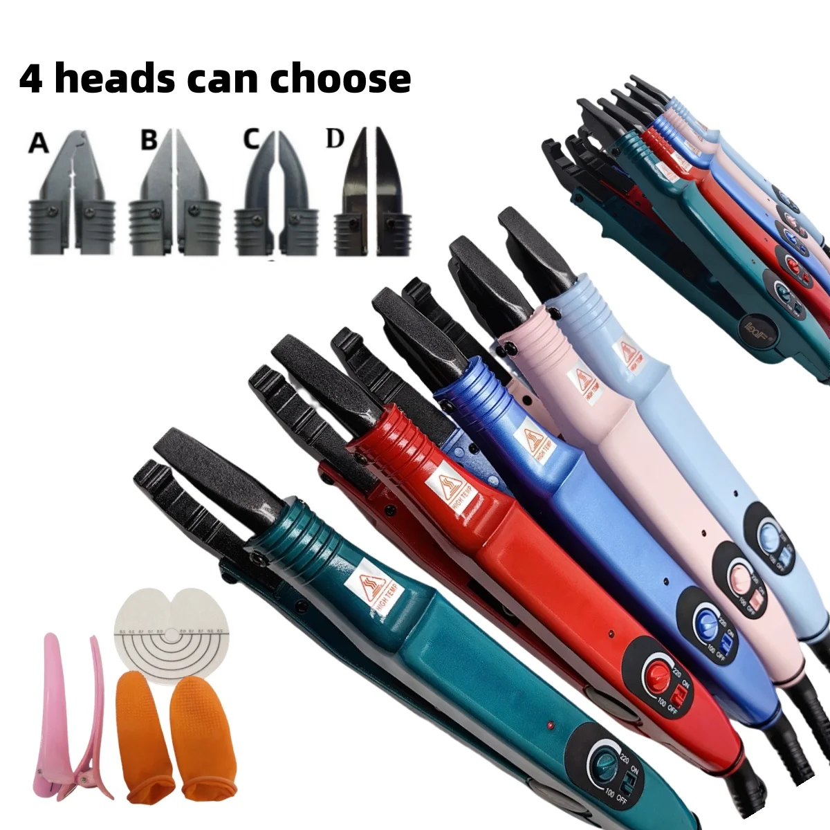 611D，the most popular pointed high-temperature mini seamless hair extension tool, professional hairdressing installation tool