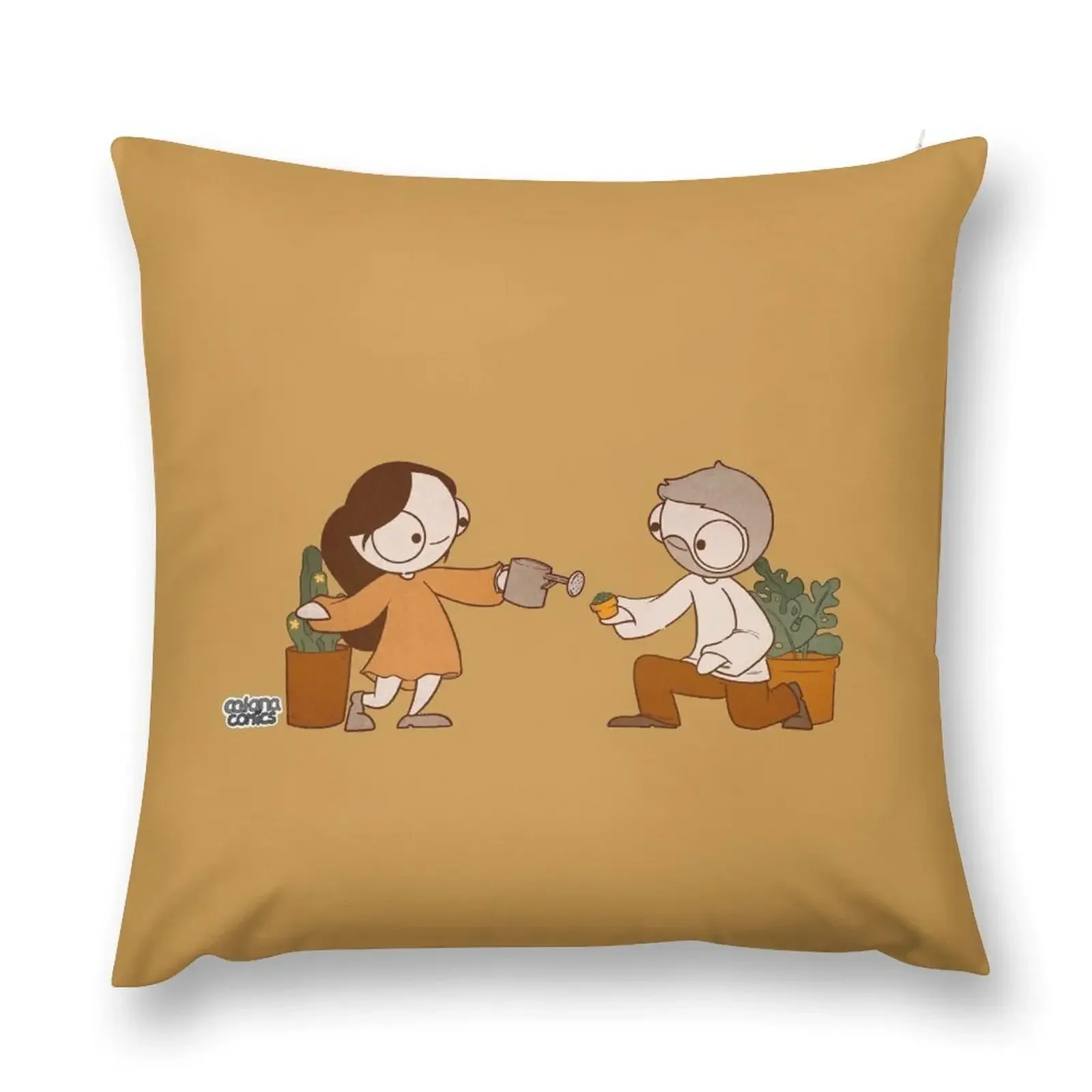 

John & Catana With Plants! Throw Pillow Custom Cushion Photo Christmas Pillows Cushion Cover Set pillow