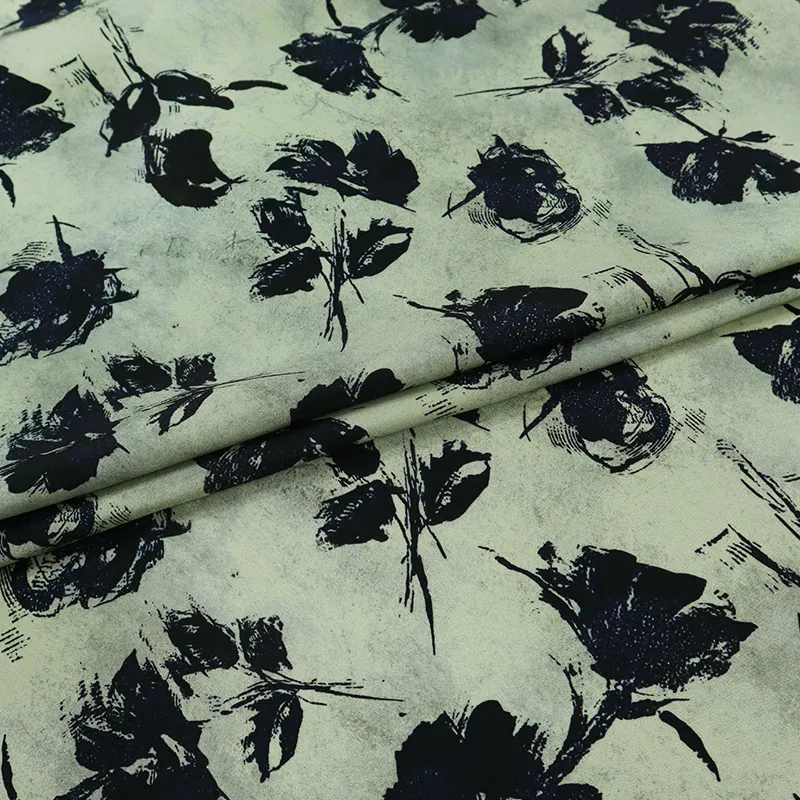 High Quality Multi-Pattern Real Silk Spandex Silk Satin Reverse Printed Silkworm Silk Fabric Clothing and Dress Fabric