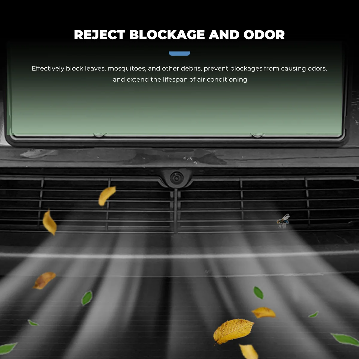 Futhope 2p red dividida a prueba de insectos para Tesla nuevo modelo Y Juniper aire acondicionado cubierta de entrada de aire modificada