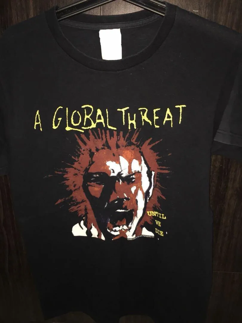 A Global Threat punk band, Until We Die, unisex cotton black shirt TE8405