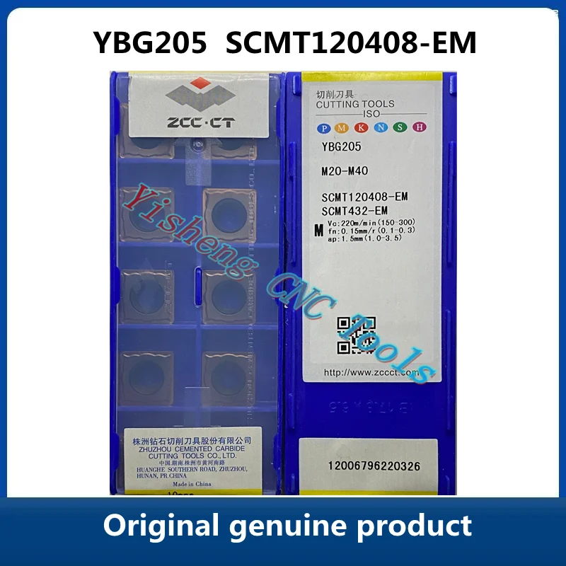 

ZCC CT SCMT120404-EM SCMT120408-EM SCMT120412-EM YBM253 YBG202 YBG205 YBM153 Zhuzhou carbide insert CNC turning tool