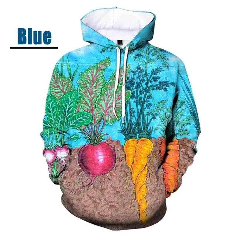 Vegetables Graphic Hoodies For Men 3D Food Printed Pullover Kid Fashion New In Hoodies & Sweatshirts Women Hooded Sweatshirt Top