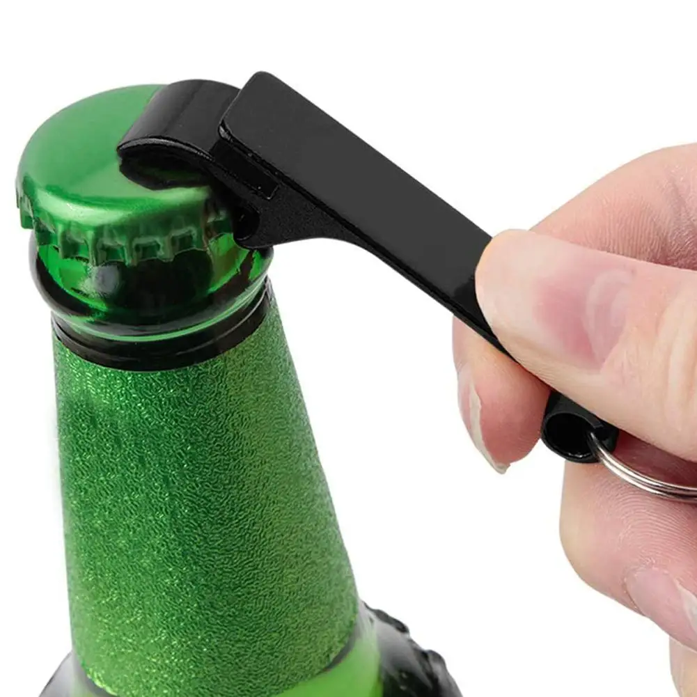 1pcs Portable Keychain Beer Bottle Opener 4 In 1 Pocket Aluminum Beer Wine Bottle Opener Can Nice Gift