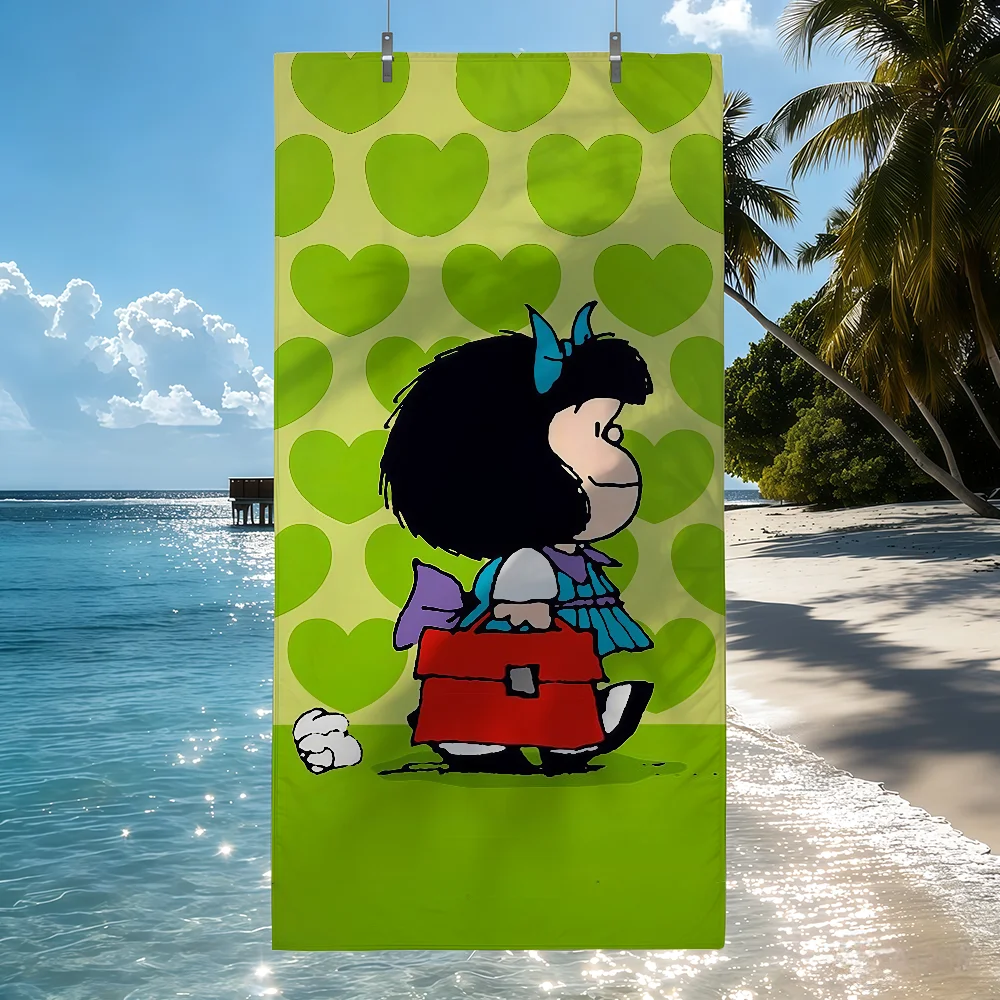 Cartoon M-Mafalda Towel Soft Pool Gift For Travel Gym Shower Camping Quick Dry Sports Beach Towels