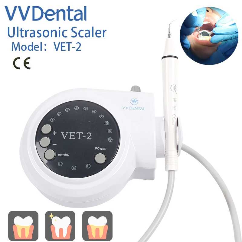 

VVDental 2025 Hot VET-2 Ultrasonic Scale Teeth Tartar Stain Tooth Calculus Remover and Oral Periodontal Treatment Dental Scaler