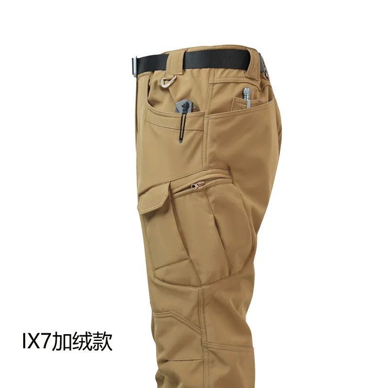 

Outdoor Wear-resistant Waterproof Pants, Stretchy and Loose Fit Hiking Pants, Multi-functional Work Pants, Men's Pants
