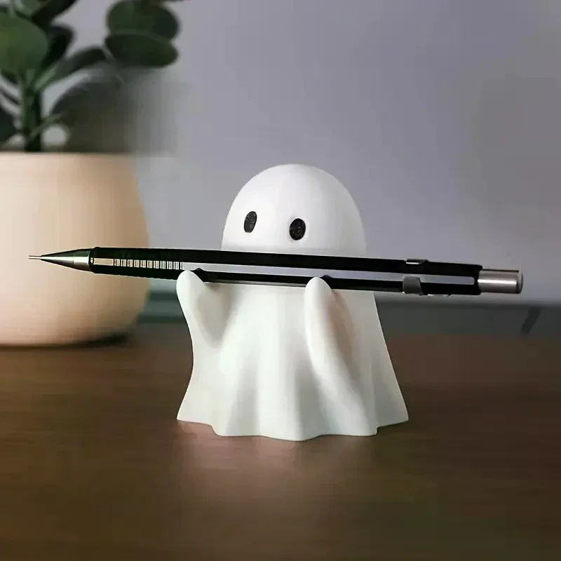 

Spooky Ghost Pen Holder Funny Figurine Design Pencil Desk Organizer Accessory Gift for Families And Friends