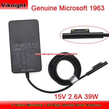 Original 1963 39W Charger 1943 Power Supply Adapter 15V 2.6A for Microsoft 1963 Surface Laptop Go