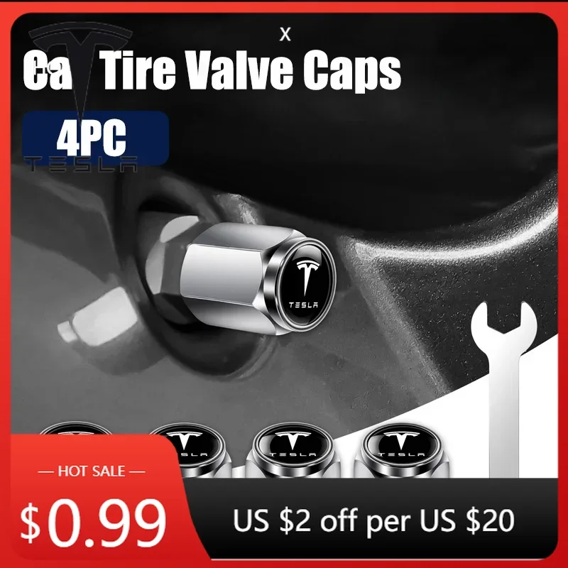 

Наклейки на автомобиль Tesla, 4 шт., металлические колпачки для колесных шин, колпачки для вентилей шин, аксессуары для Tesla Model 3, Model S, Model X, Model Y, Roadster S