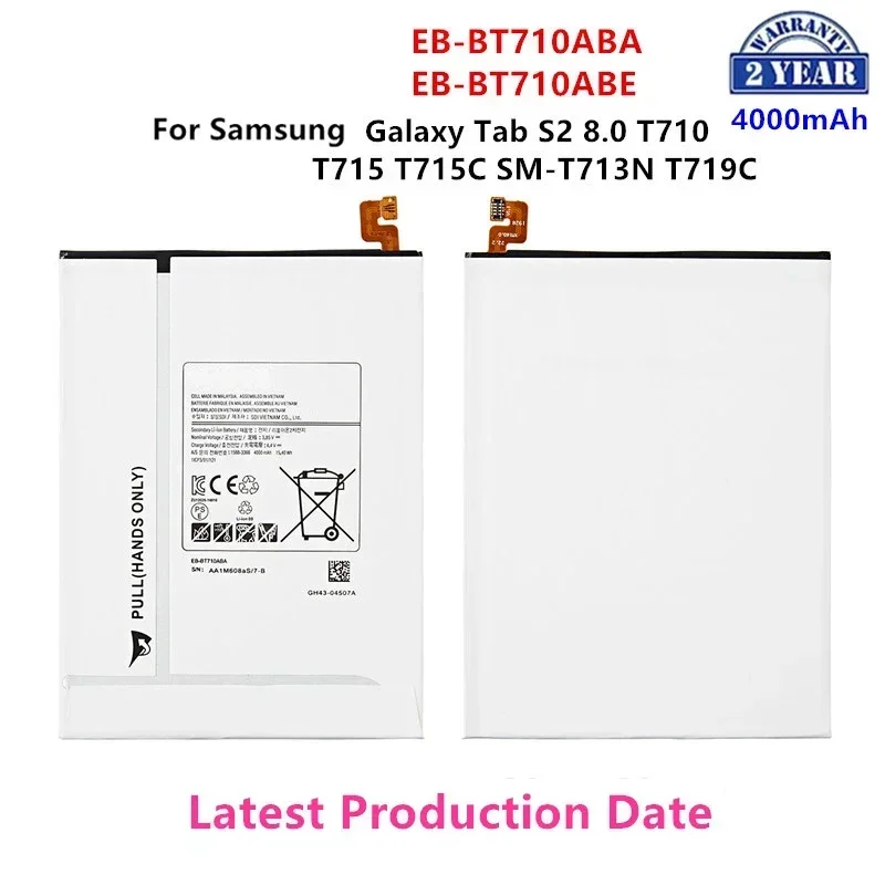 Brand New Tablet EB-BT710ABA EB-BT710ABE 4000mAh Battery For Samsung Galaxy Tab S2 8.0 SM-T710 T713 T715 T719C T713N+Tools