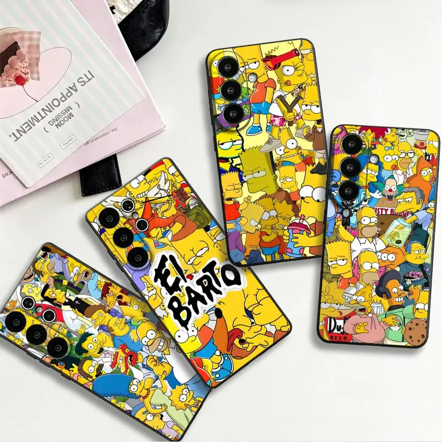 Case for Samsung Galaxy S26 Ultra S26+ S25 Plus S24 Note 20 8 9 10 S20 S23 S10 S9 S21 FE Phone Cover S25+ S24+ Funny Simpsons