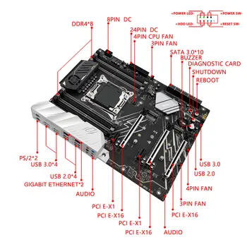 MACHINIST X99 主機板套裝,包含 Intel Xeon E5 2699 V4 LGA 2011-3 CPU 和 32GB DDR4 記憶體套裝,支援 USB3.0,E5 MR9D PLUS ATX 規格 8 最佳銷售 至強 2699 - №4