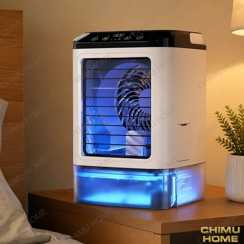 【CHIMU HOME】 Mini Air Conditioner Fan Portable USB Cooling Mist for Office Dorm Bedroom Desktop Personal Cooler