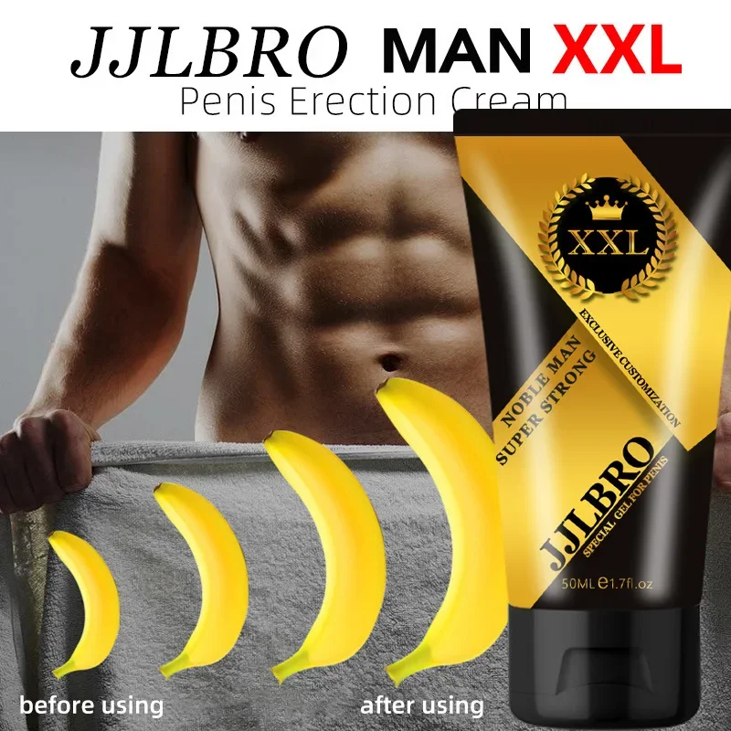 Gel para agrandar el pene masculino, crema para aumentar el crecimiento del pene grande, Juguetes sexuales afrodisíacos para adultos, aceite lubricante grueso para erección, XXL