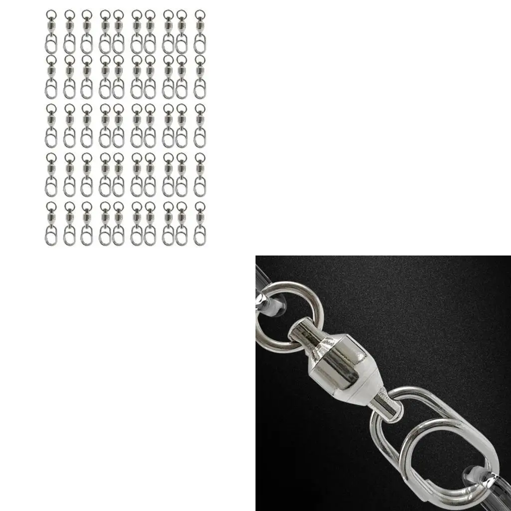 Barrels Fishing Swivels with Safety Connectors Clip Solid Rings Swivels JOME