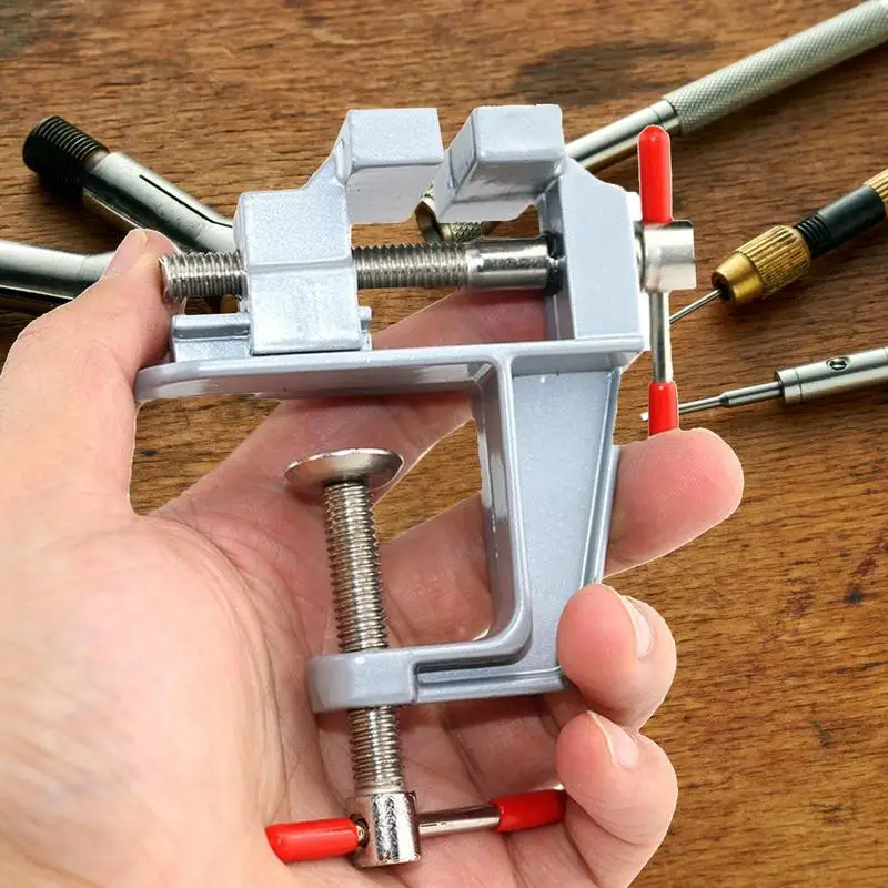 Table Vice Clamp Portable Small Work Bench Vise 360 Degree Rotation Mini Jeweler Table Clamp For Sanding Grinding Detailing