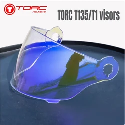 TORC Helmet Visors TORC T135/T1/V135 Base Transparent Anti Fog Lens Silver Plated Black Sun Visor