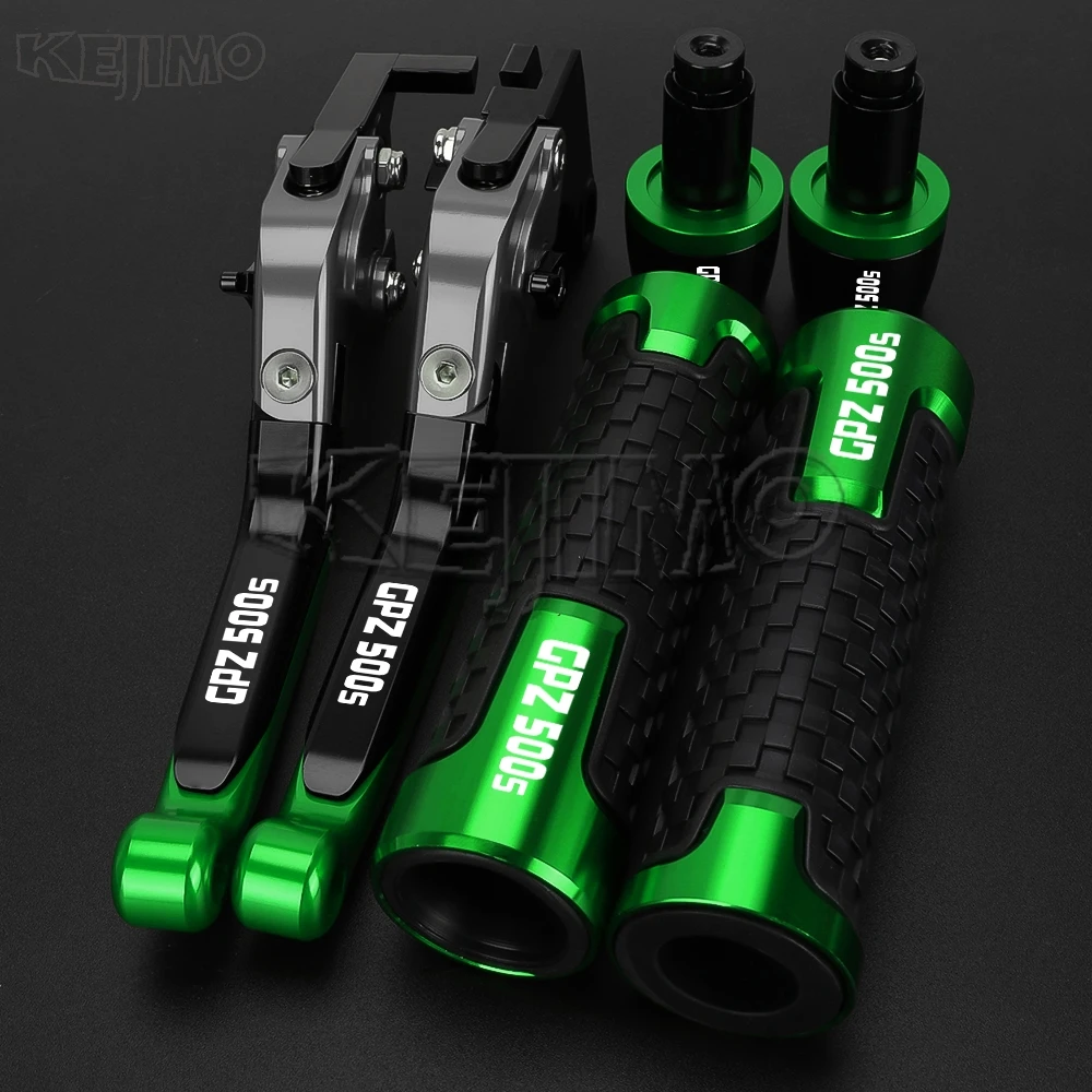 

For KAWASAKI GPZ500S 1990 1991 1992 1993 1994-2009 Motorcycle Foldable Adjustable Clutch Brake Lever Handlebar Grips Ends Set