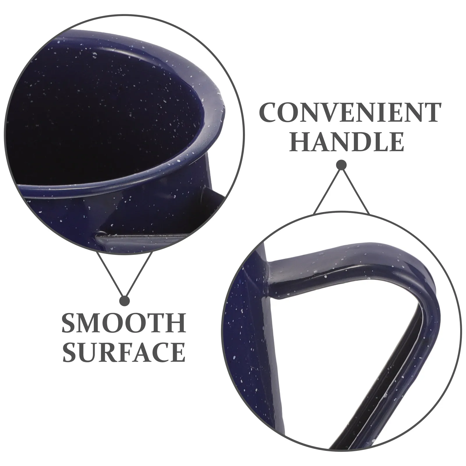 

Sturdy Enamel Thickened Kitchen Coffee Kettle Household Tea Pot Office Use Milk Kettle Smooth Handle Spill-Proof Spout