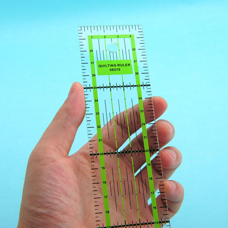 1PCS Acrylic Patchwork Aligned Ruler Transparent Student Drawing Ruler Office Measuring Supplies Tailor Sewing Tools