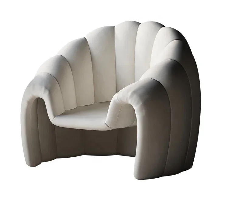 

New Arrival Modern Creative Single Fabric Sofa Home Living Room Balcony Lounge Chair Beauty Salon Hotel Reception Negotiation Ch