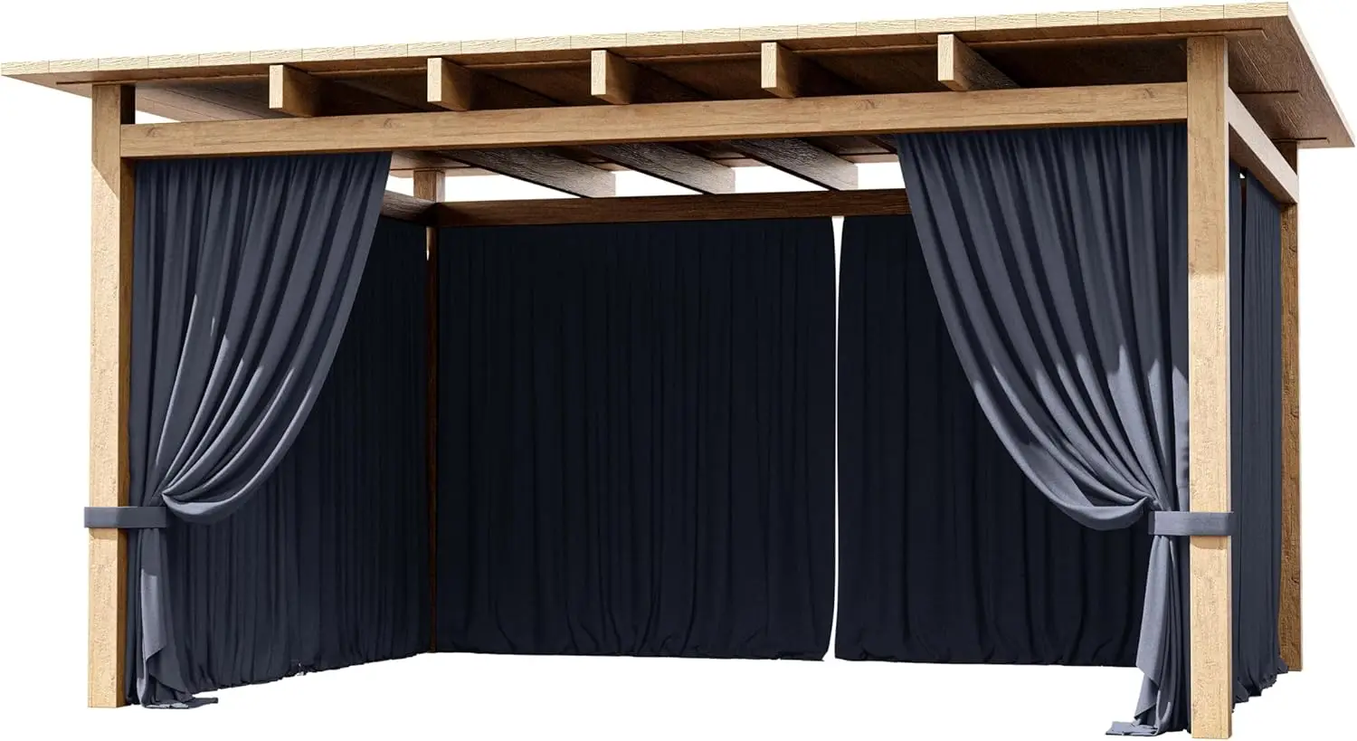 

4 Panel Gazebo Curtain 10×13ft Waterproof Outdoor Privacy Panels with Zipper Designed for Patio & Backyard Gazebo Tent (Curtain