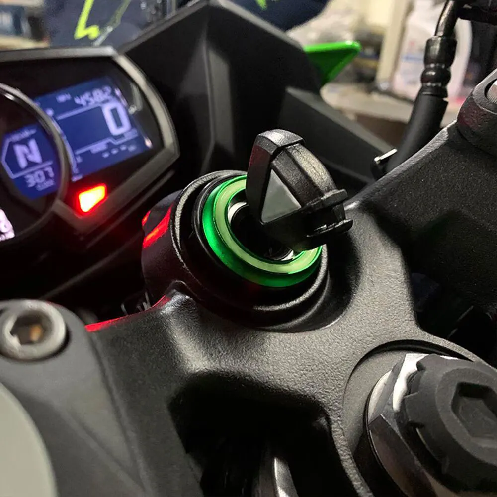 Alumínio CNC Motocicleta Ignição Tampa, Anel Interruptor Chave, Acessórios para Kawasaki Z900, 2017, 2018, 2019, 2020, 2021, 2022, 2023