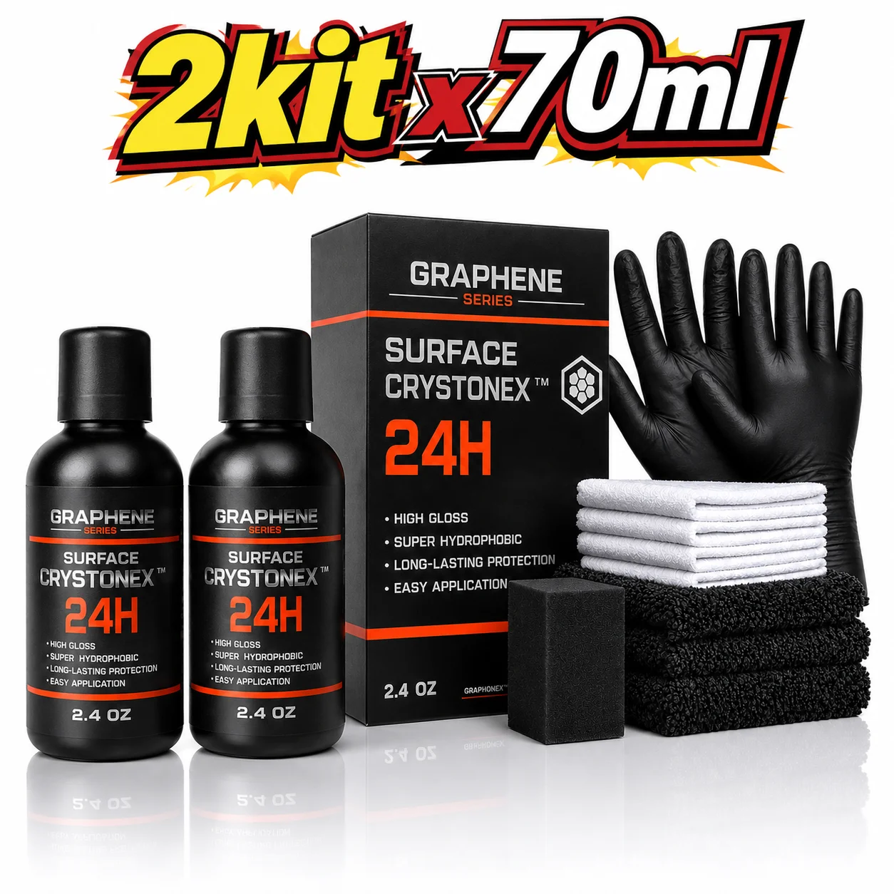 Graphene Nano Ceramic Coating Spray Car Hydrophobic Auto Body Shine Armor Wax Crystal Plating Quick Nano-Coating Paint Cleaner