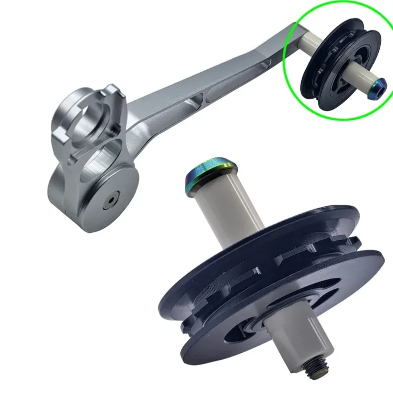 

10mm Chain Tensioner Pulley And Ti Alloy Bolt Setup Porcelain Sleeve For Brompton Accessories Bicycle Chain Tensioner