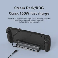 Estación de acoplamiento Blueendless USB C para Steam Deck y juego ROG, acoplamiento 4K @ 60Hz DP, concentrador Gigabit Ethernet tipo C compatible con HDMI