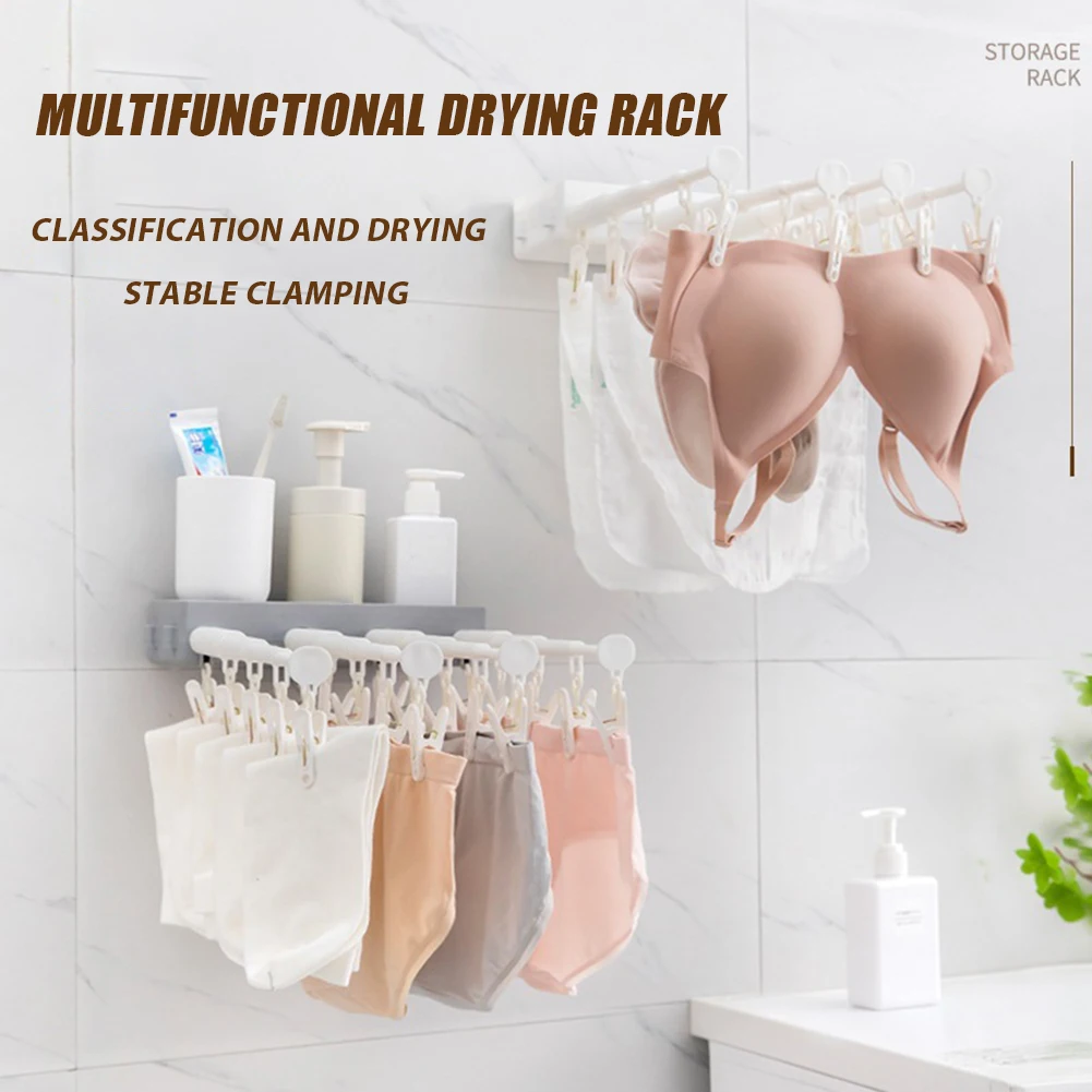 Clothes Hanger With Pegs Clips Anti Slip Retractable Design For Ties Pants Sling