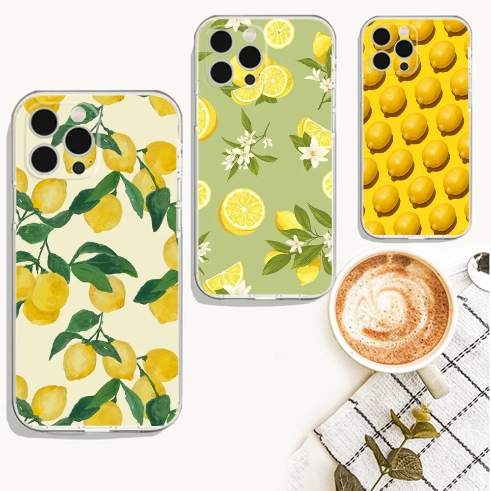 Lemon Fruits Phone Case For iPhone Apple 15,14,13,12,Mini,11,Pro,Max,Plus,X,XR,XS,8,SE,2020,Plus Transparent Cover