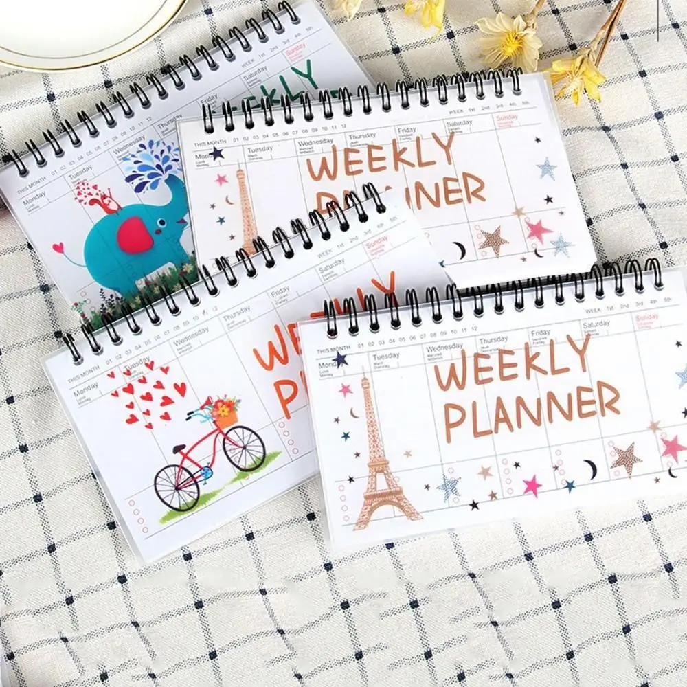 Student Diary Flip Notebook Notebook Agenda Book Diary Planner ตารางการวางแผนรายสัปดาห์